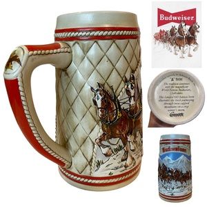 Vintage 1985 Limited Edition Budweiser Clydesdales Stein 20oz Beer Mug